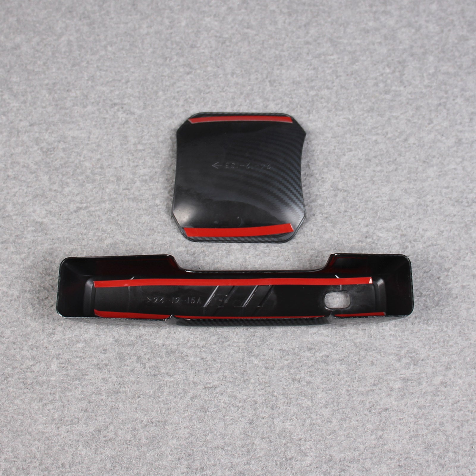 Fit for Ford Bronco 2023 2024 2025 Rear Door Handle Cover Bowl Handle Cover Trims Carbon Fiber Pattern