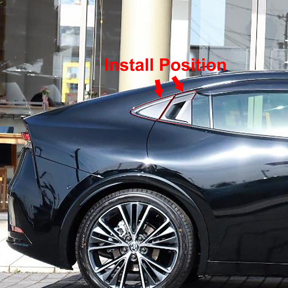 Fit for Toyota New Prius 2023 2024 2025 2026 Rear Door Handle Cover Rear Spoiler Wing Side Beveled Window Cover Trims