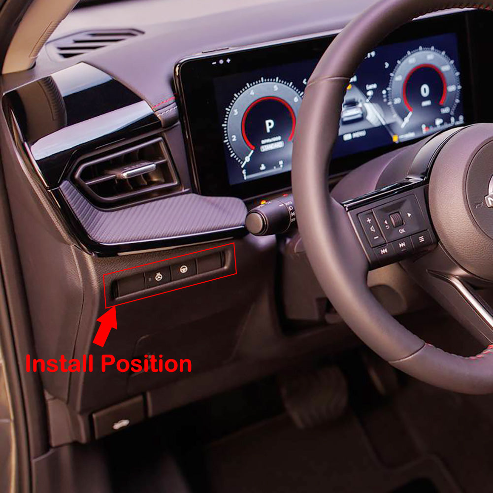 Fit For Nissan New Kicks 2025 2026 Interior Driver-side Center Console Steering Wheel Heating Button Frame Cover Trim