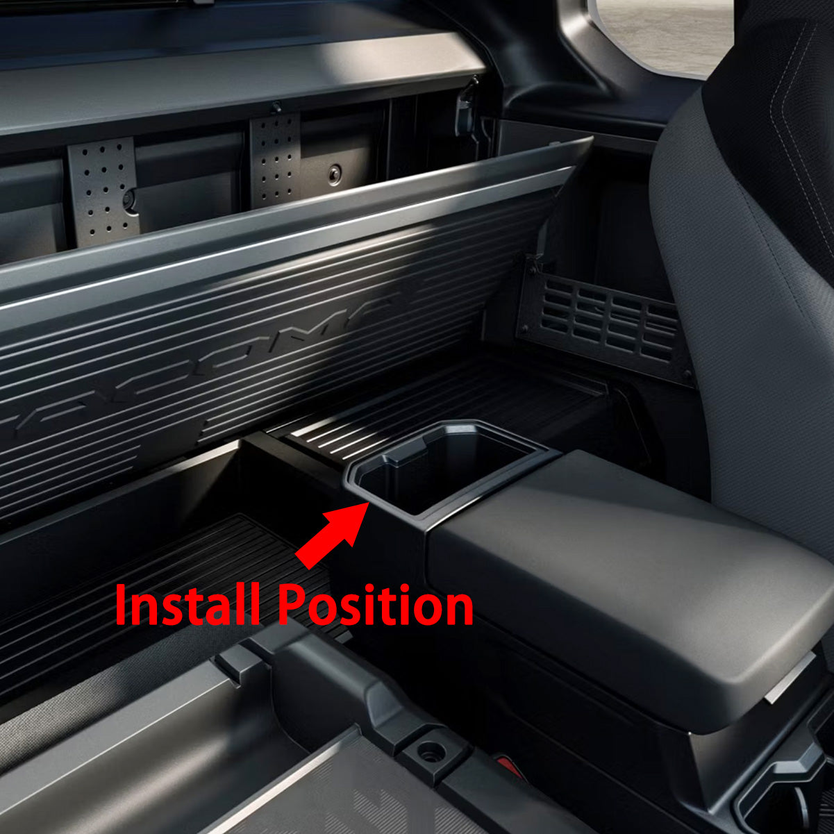 Fit for Toyota New Tacoma 2024 2025 Rear Seat Cup Holder Cover Trim