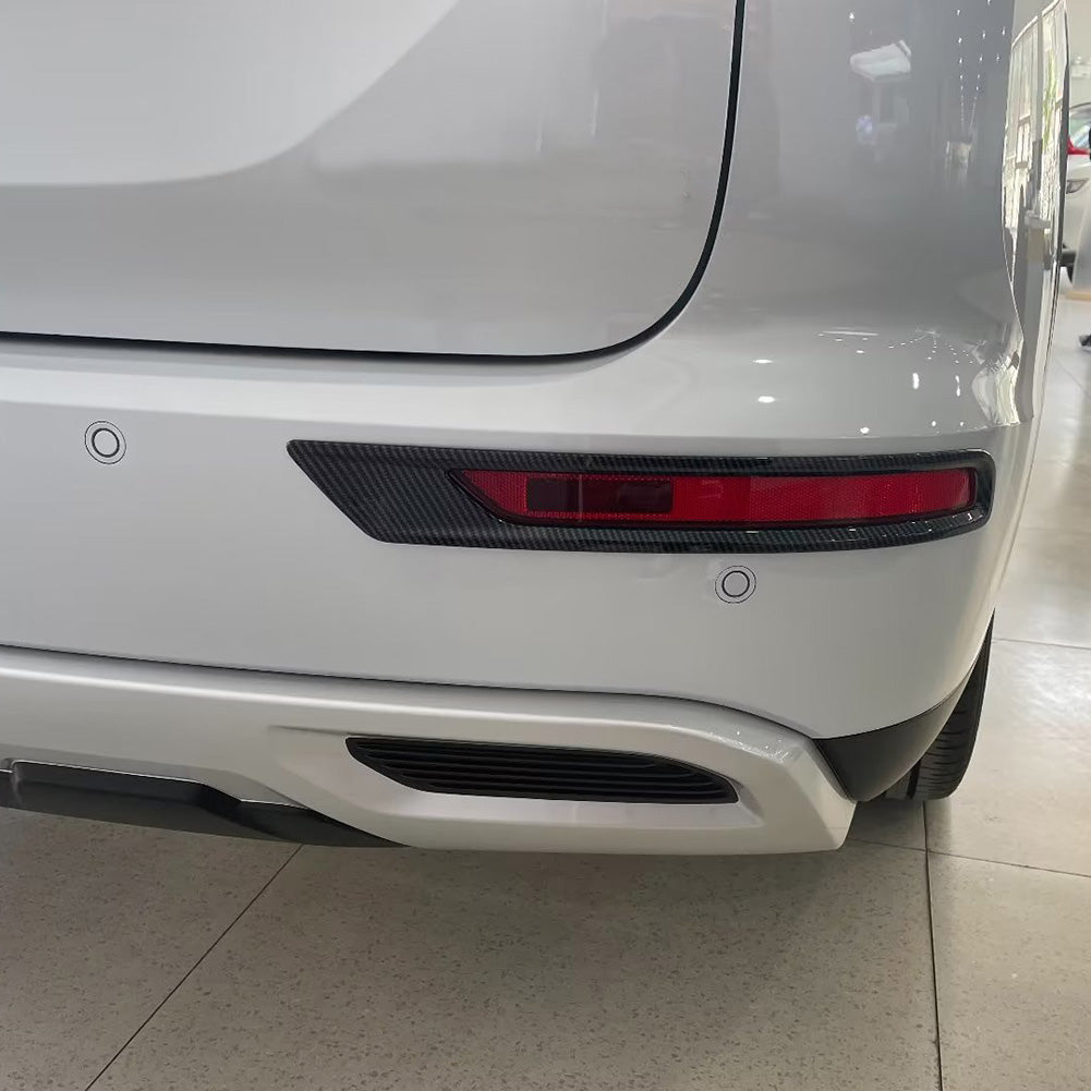 Mitsubishi New Outlander 2022 2023 Rear Fog Light Cover Trims Carbon Fiber Pattern