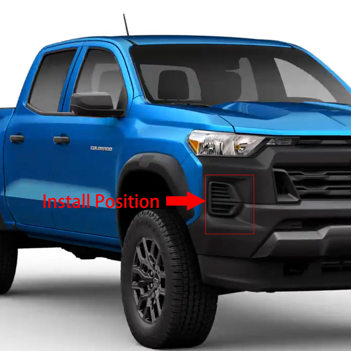 Fit For Chevrolet Chevy New Colorado Trail Boss/LT/WT 2024 2025 Front Fog Light Mesh Panel Cover Trims