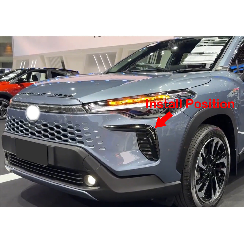 Fit for Toyota New Corolla Cross Hybrid 2025 2026 Front Fog Light Lamp Cover Bezel Trims
