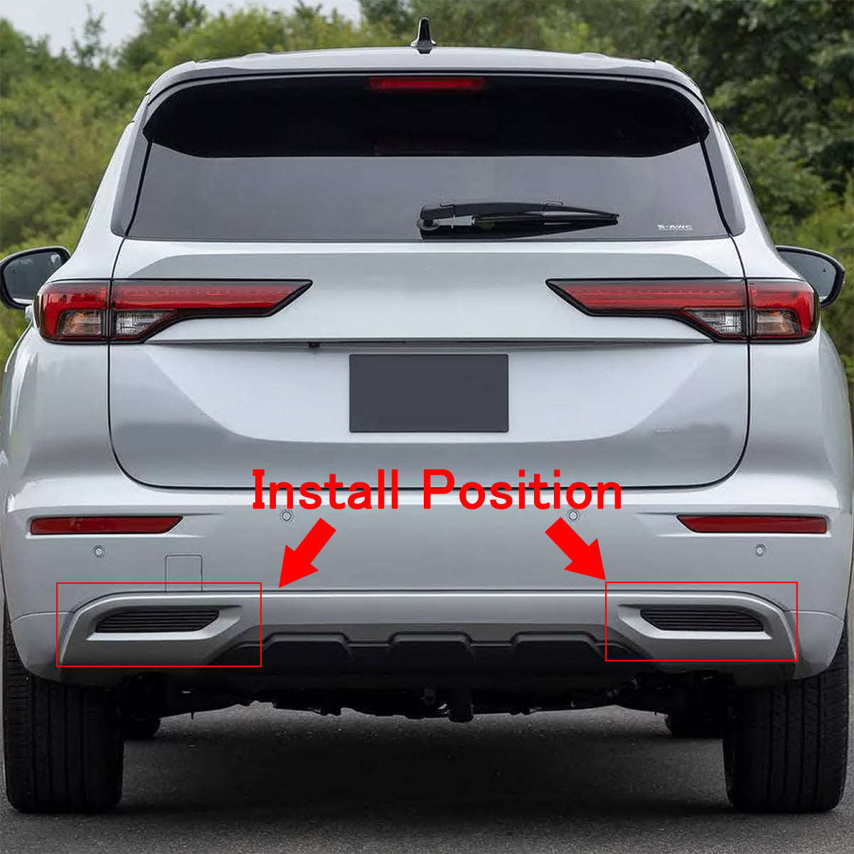 Fit for Mitsubishi Outlander PHEV 2025 Rear Bumper Side Corner Guard Cover Trim