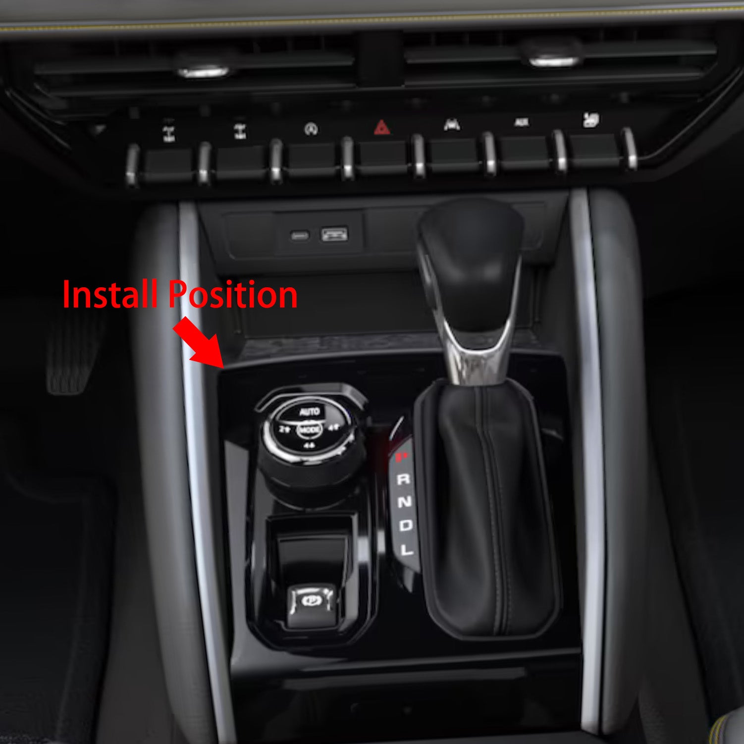 Fit for Chevrolet Chevy New Colorado 2024 2025 Gear Shift Knob Console Panel Cover Trim