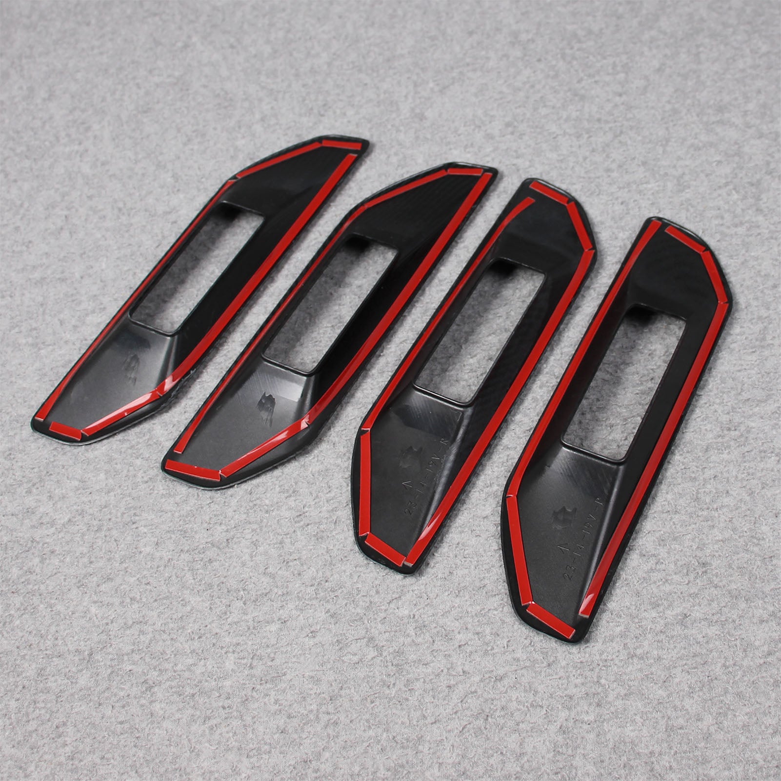 Fit for Ford Ranger 2024 2025 Interior Door Handle Bowl Cover Trims Carbon Fiber Pattern