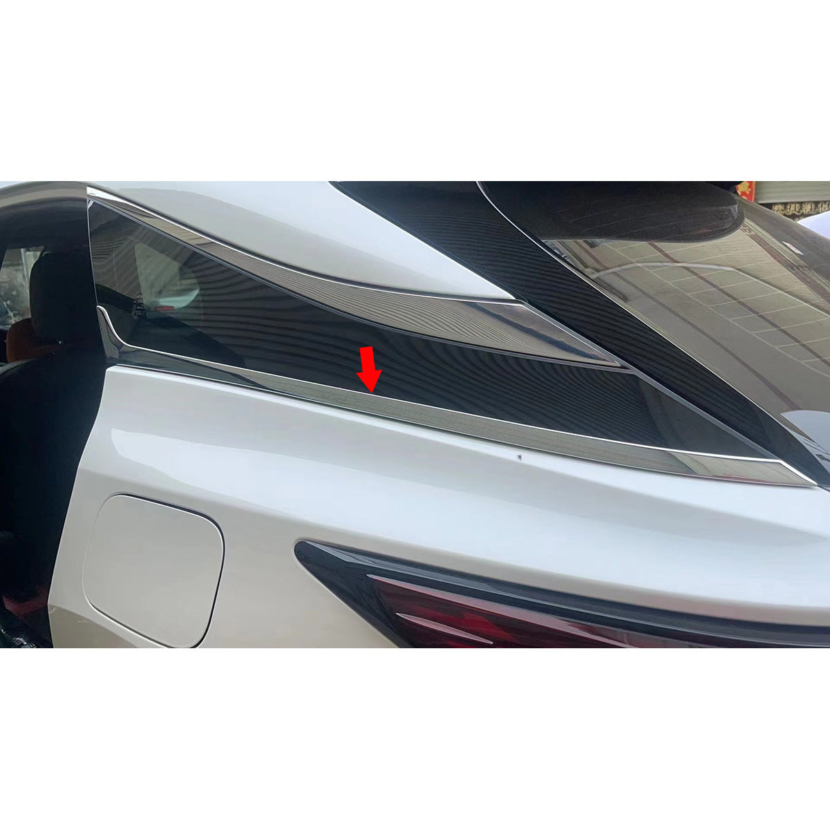 Fit for Lexus New RX RX350 RX350h RX500h F Sport 2023 2024 2025 2026 Rear Side Window Lower Molding Cover Trims Chrome