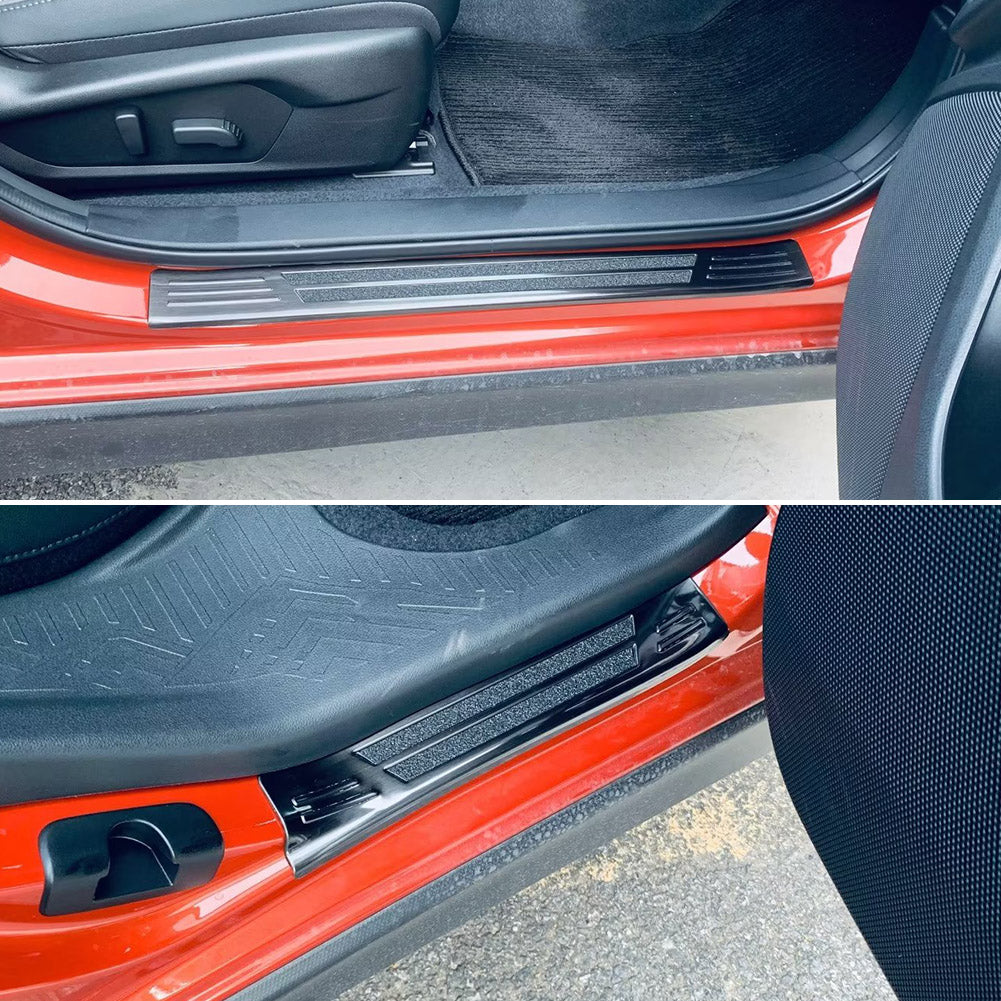 Fit for Subaru New Crosstrek 2024 Outside Door Sill Scuff Plate Guard Cover Trim Sport Style Stainless Steel