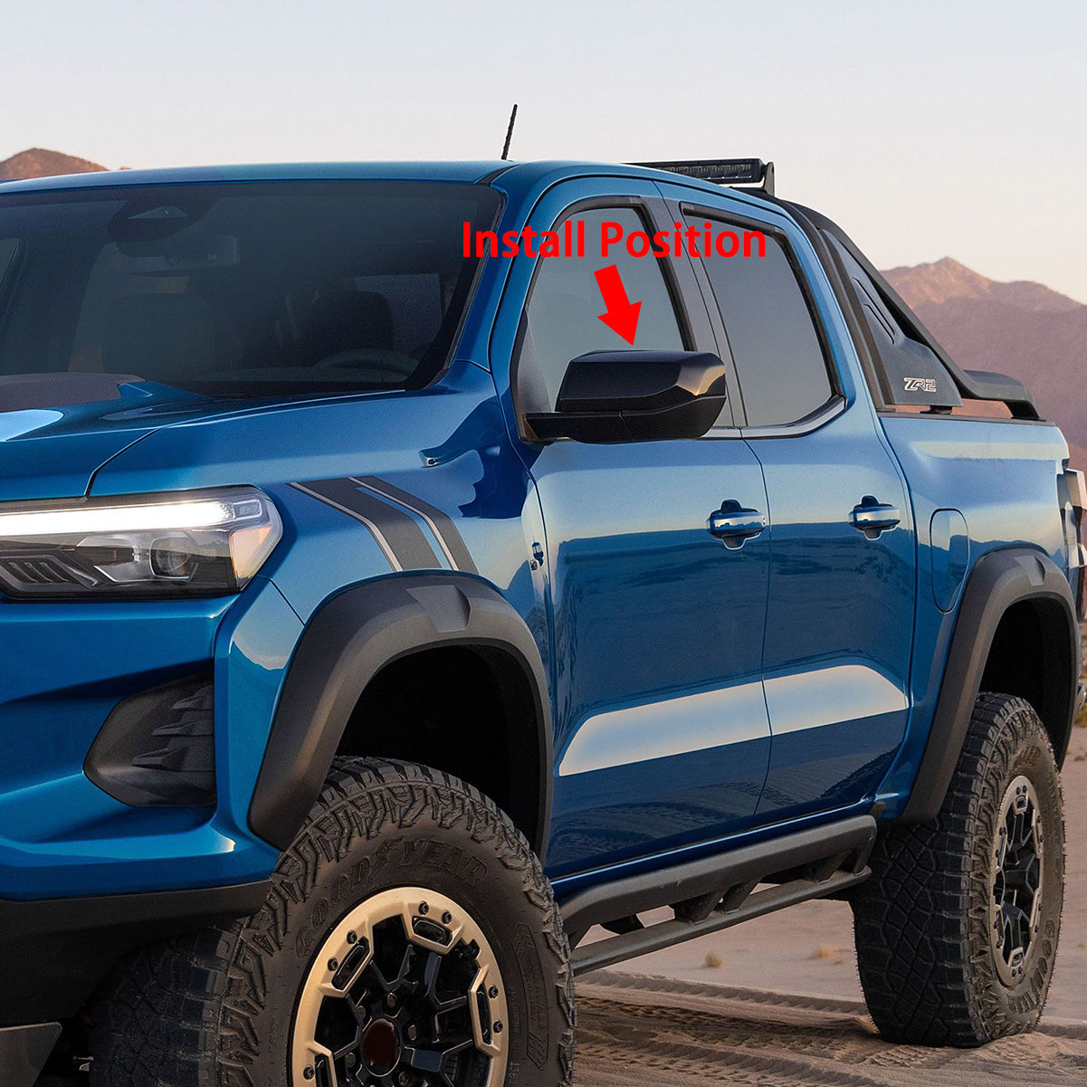 Fit for Chevrolet Chevy New Colorado 2024 2025 Rear View Mirror Side Molding Guard Cover Trims ABS