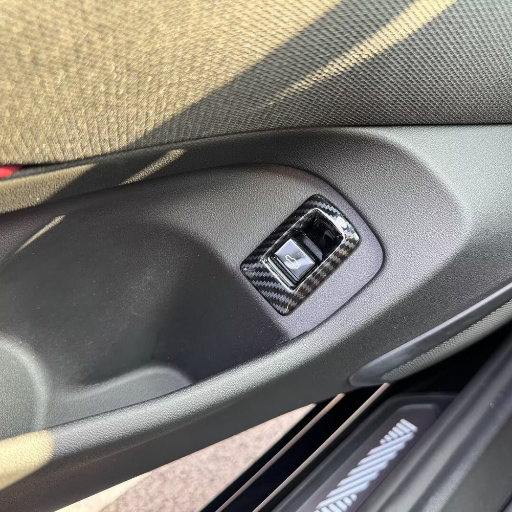 Fit for BMW 5 Series Sedan (G60) 530i 540i 2024 2025 Interior Tailgate Switch Panel Cover Trim Carbon Fibe Pattern