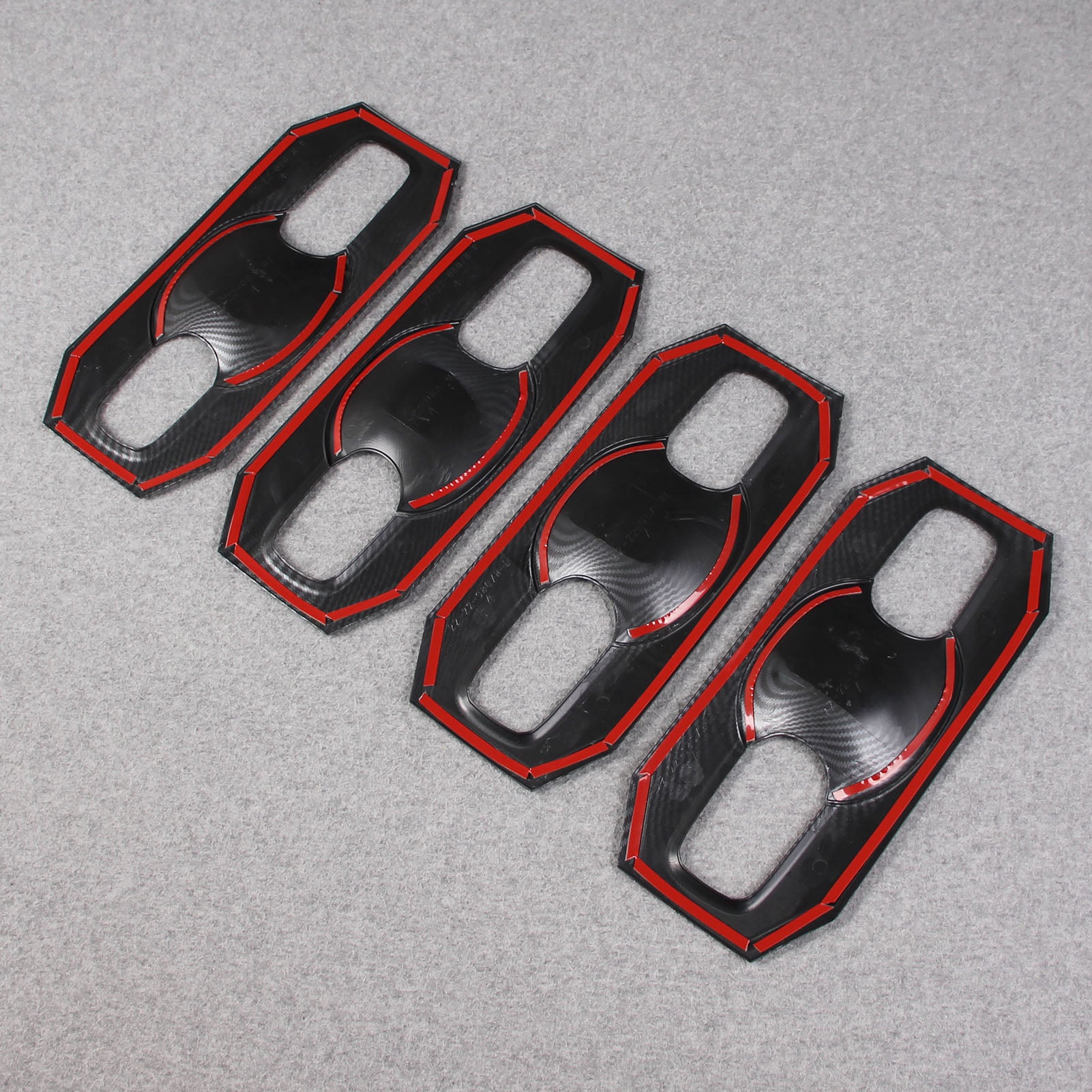 Toyota Tundra 2022 2023 Exterior Door Handle Bowl Cover Trims Carbon Fiber Pattern (Door Bowl Cover)