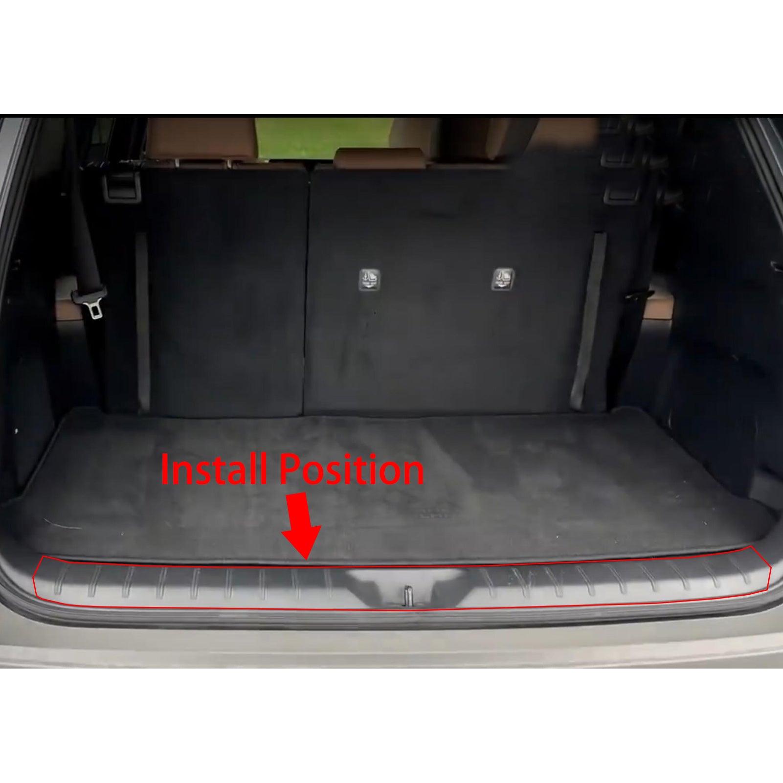 Fit for Toyota Grand Highlander/Lexus TX TX350/500h/550h+ 2024 2025 2026 Rear Inside Bumper Sill Plate Guard Cover Trim Stainless Steel