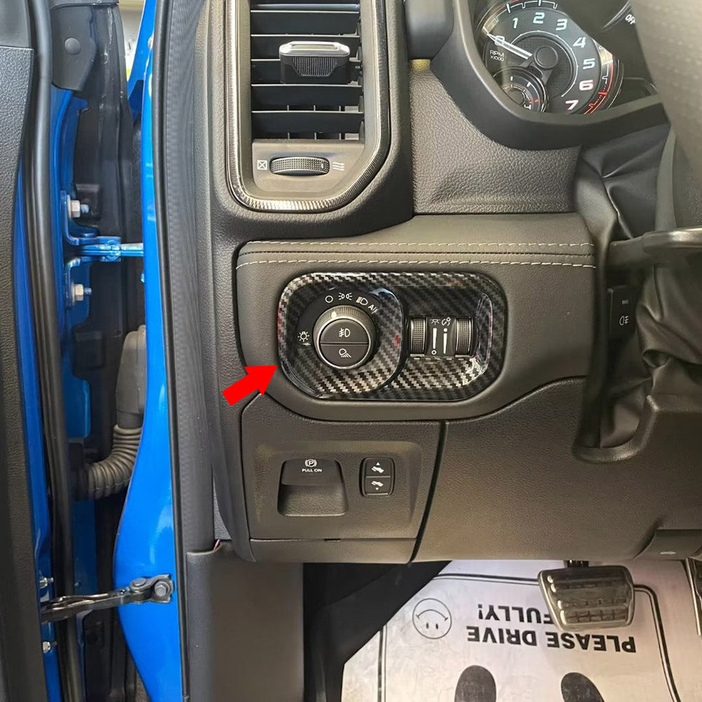 Fit for Dodge 2023 New Ram 1500 Interior Headlight Lamp Switch Control Cover Trim