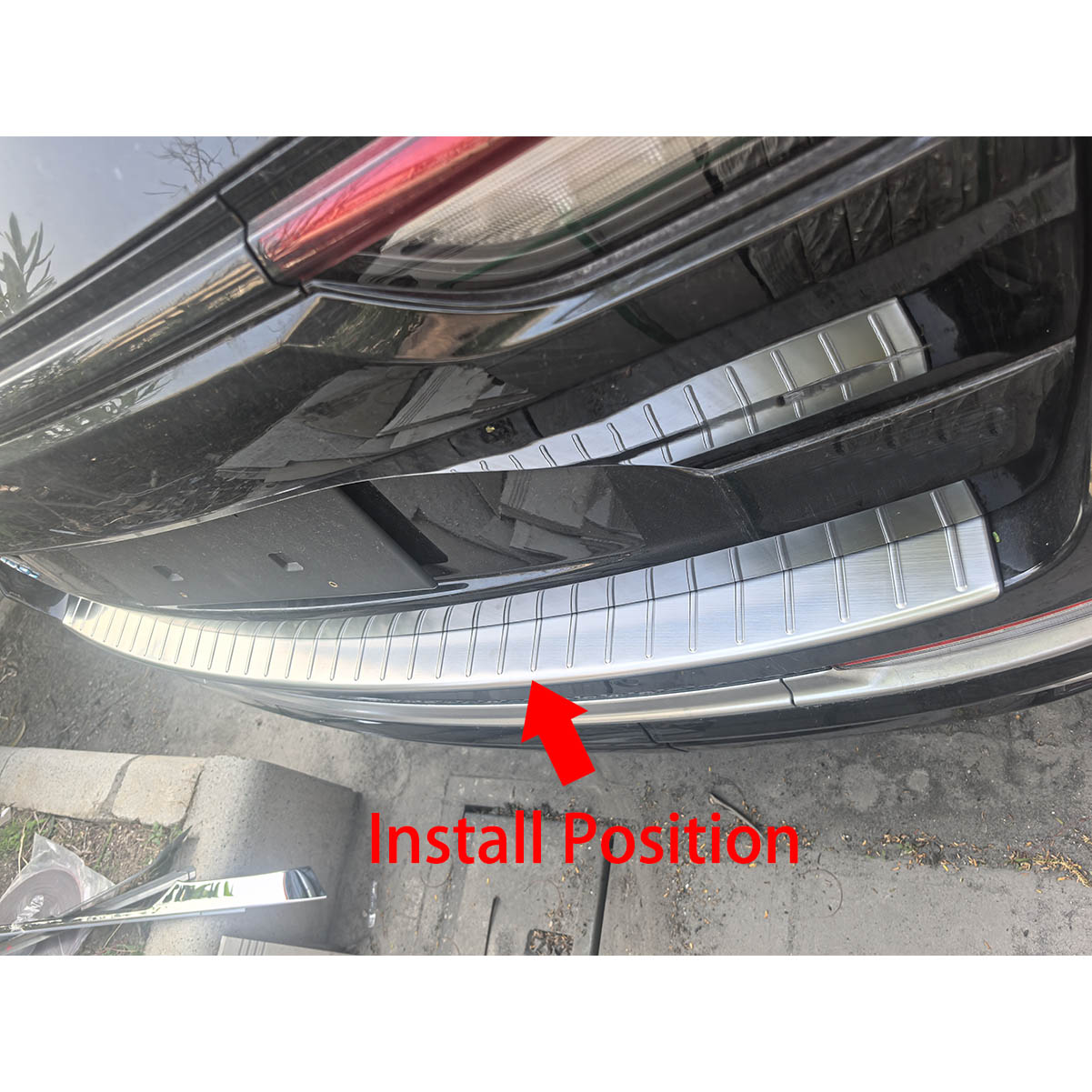 Fit for Jeep New Grand Cherokee 2024 2025 Rear Bumper Sill Plate Guard Cover Trim Stainless Steel