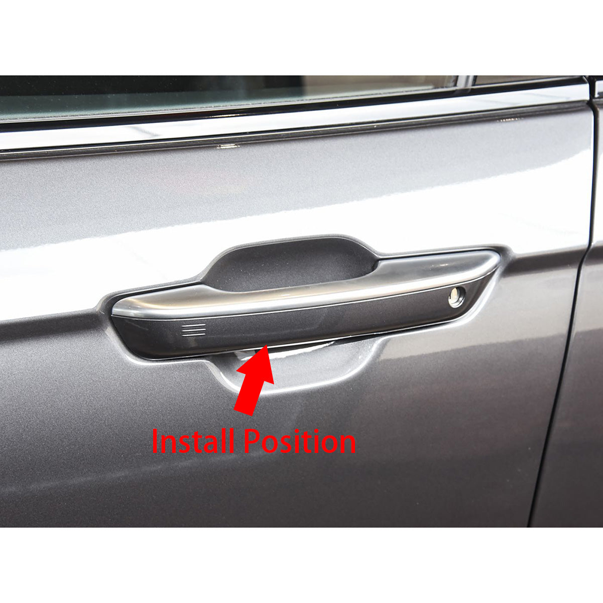 Fit for Jeep New Grand Cherokee 2024 2025 with Smart Keyhole Door Handle Cover Trims