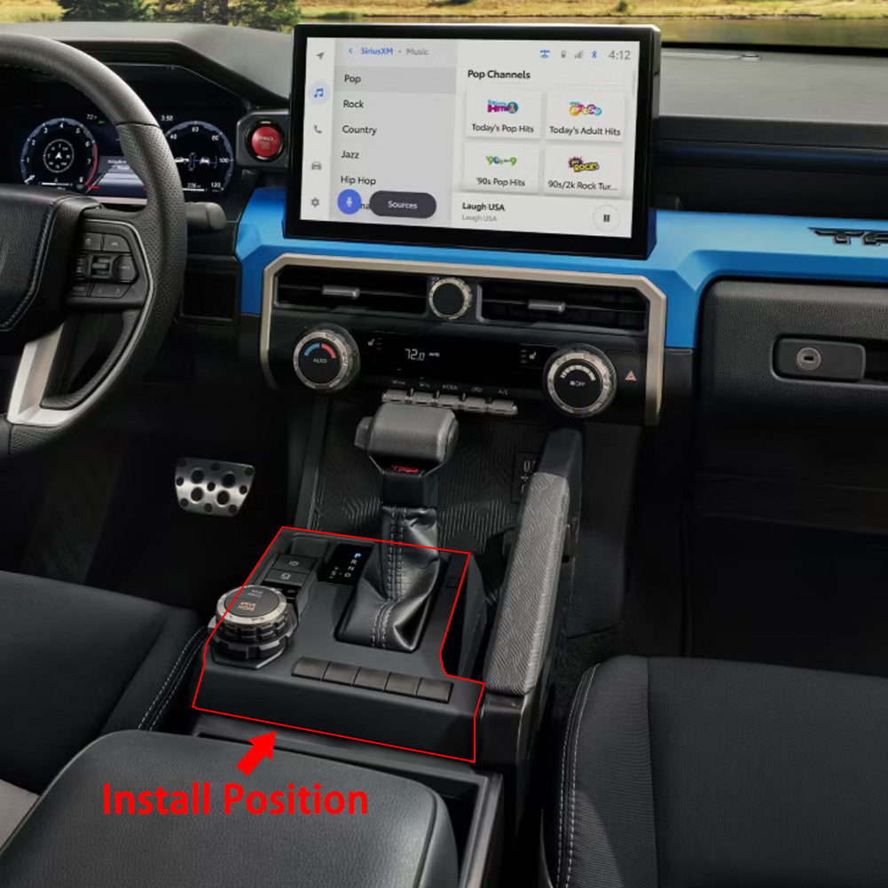 Fit for Toyota New Tacoma 2024 2025 2026 / Toyota 4Runner 2025 2026 Gear Shift Knob Console Panel Cover Trim