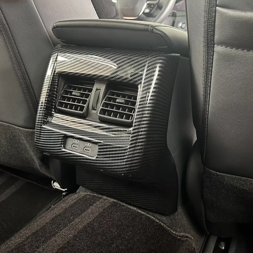 Fit for Toyota New Camry 2024 2025 2026 Interior Rear Seat Air Condition Vent Outlet Cover Trims Carbon Fiber Pattern