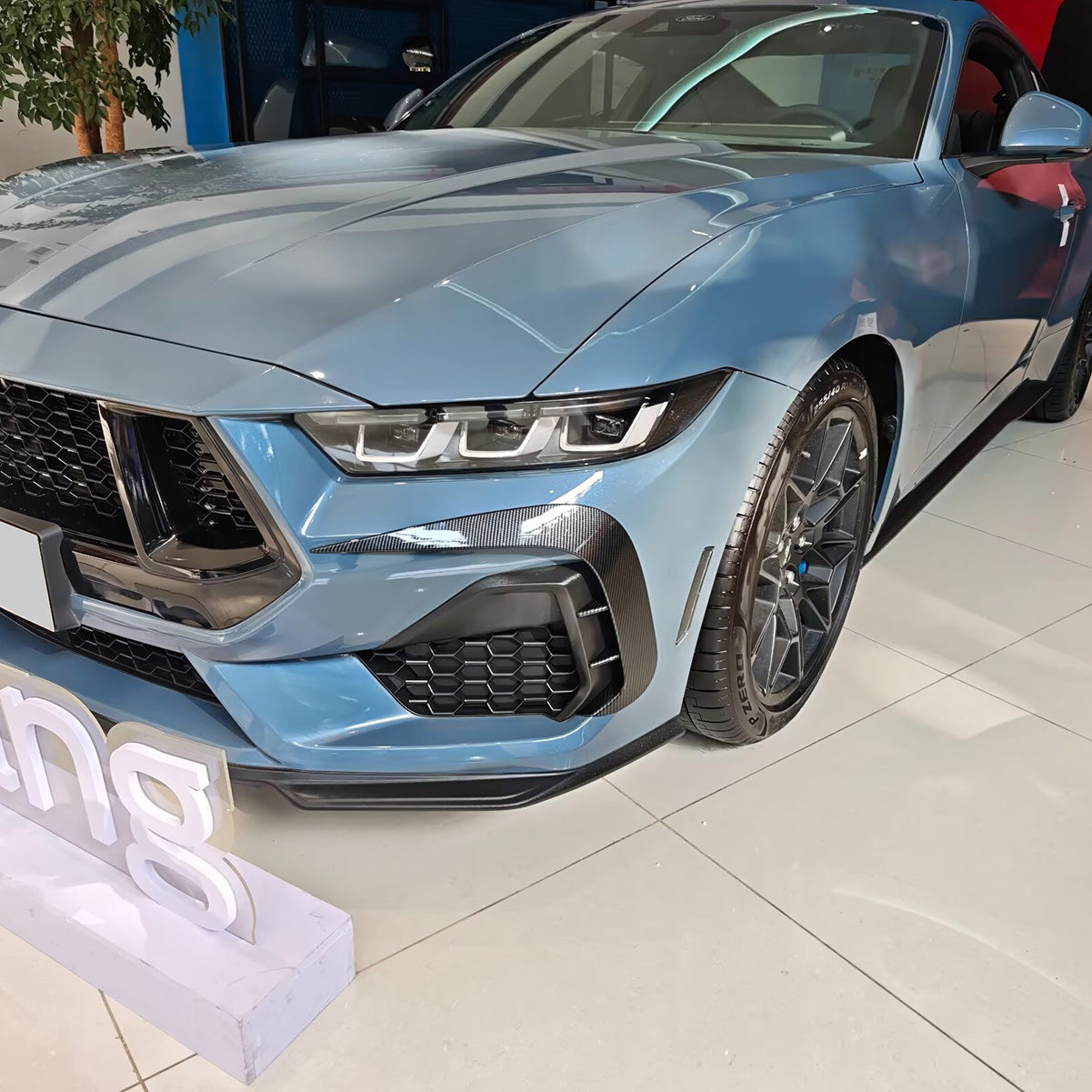 Fit for Ford New Mustang GT Fastback 2024 2025 Front Side Fender Vent Air Outlet Bezel Cover Trims