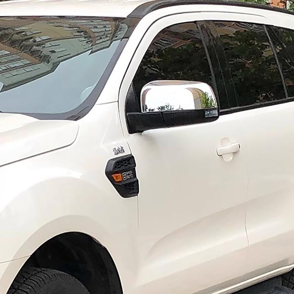 Fit for Ford Ranger 2024 Rear View Mirror Guard Cover Trims Chrome