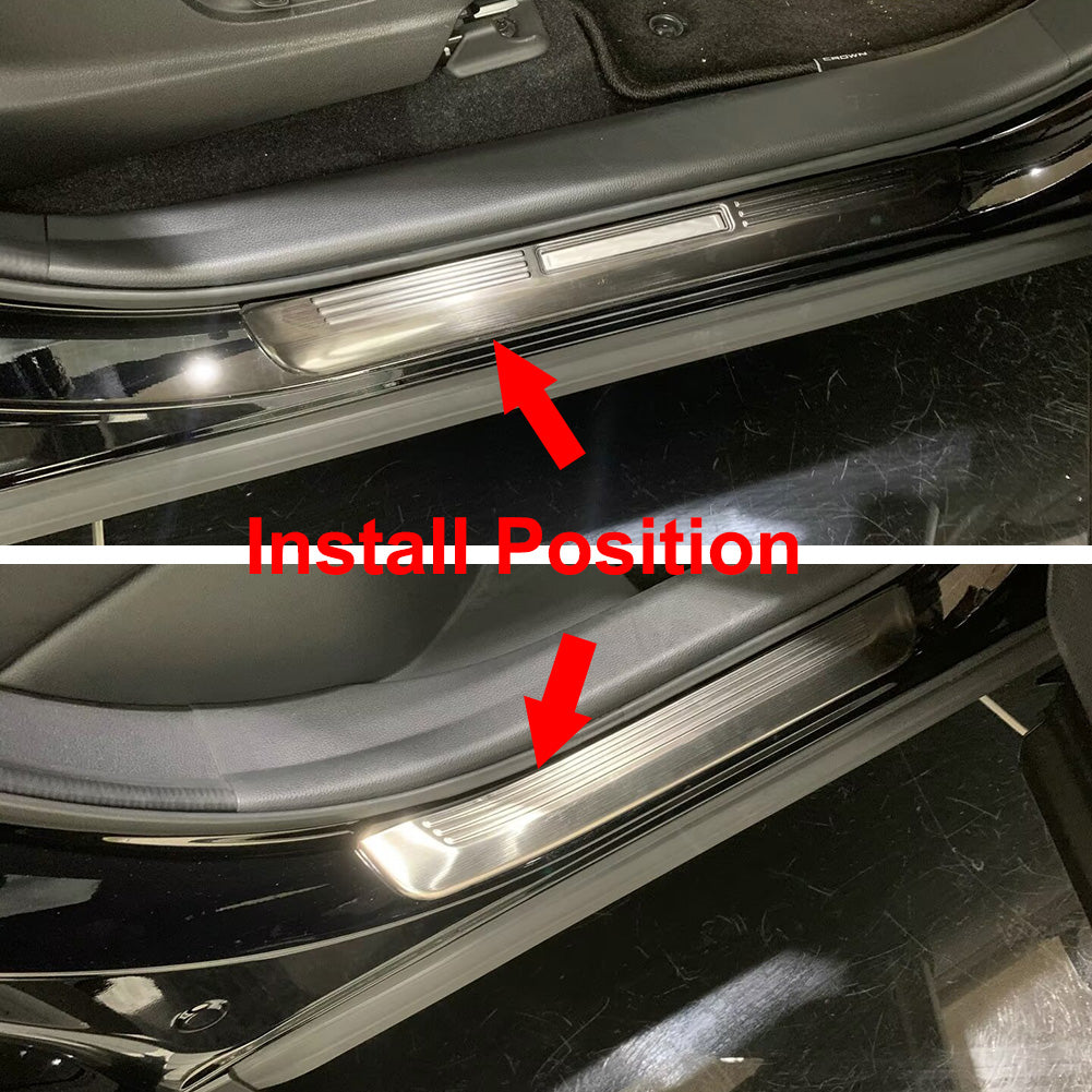 Fit for Toyota Crown 2023 2024 2025 2026 Door Sill Scuff Plate Guard Cover Trims