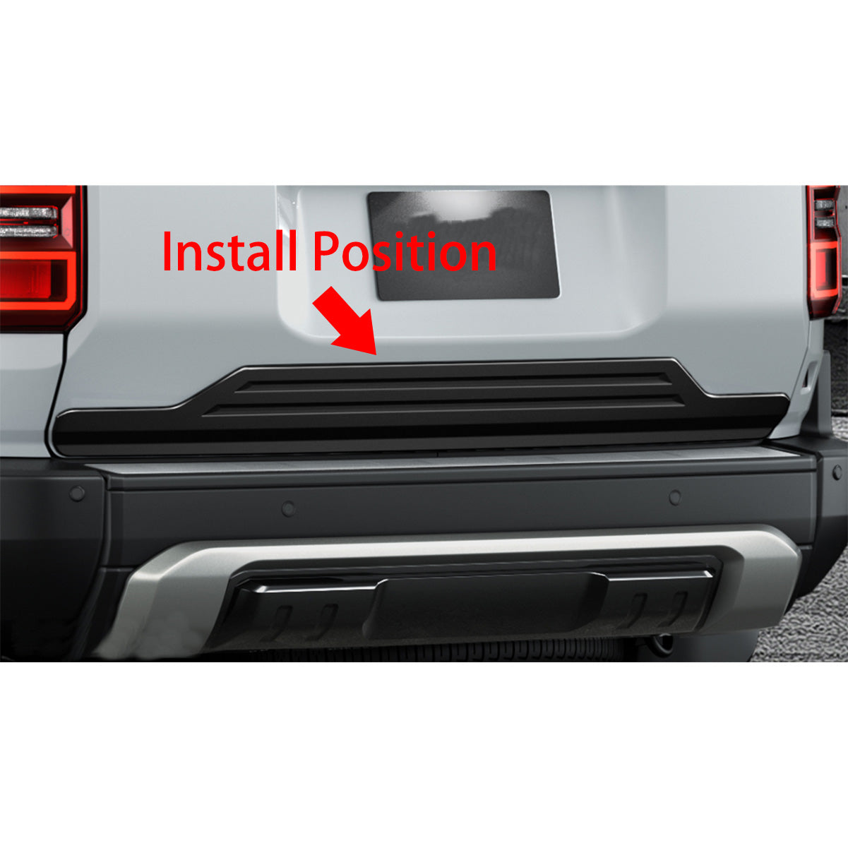 Fit for Toyota New Land Cruiser LC250 2024 2025 2026 Rear Tail gate Door Trunk Lid Molding Cover Trim