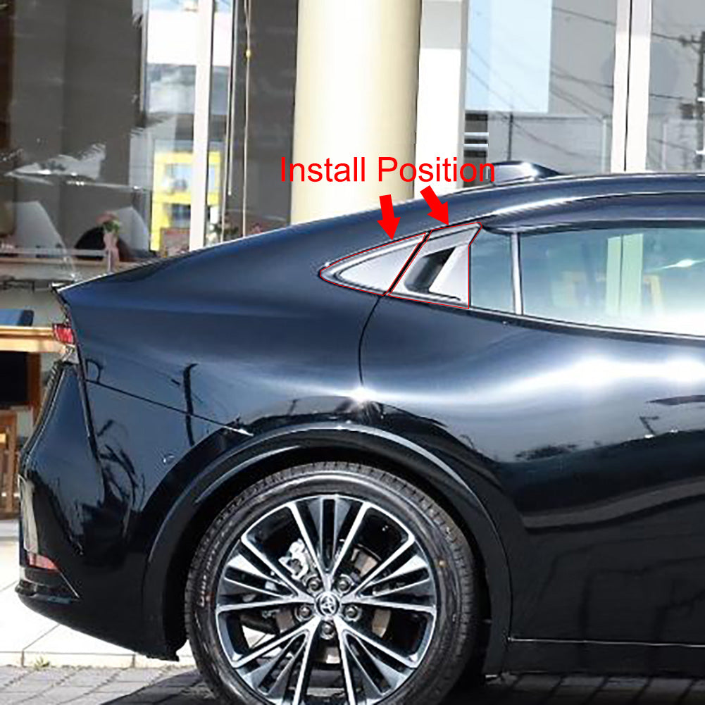 Fit for Toyota New Prius 2023 2024 2025 2026 Rear Door Handle Cover Rear Spoiler Wing Side Beveled Window Cover Trims