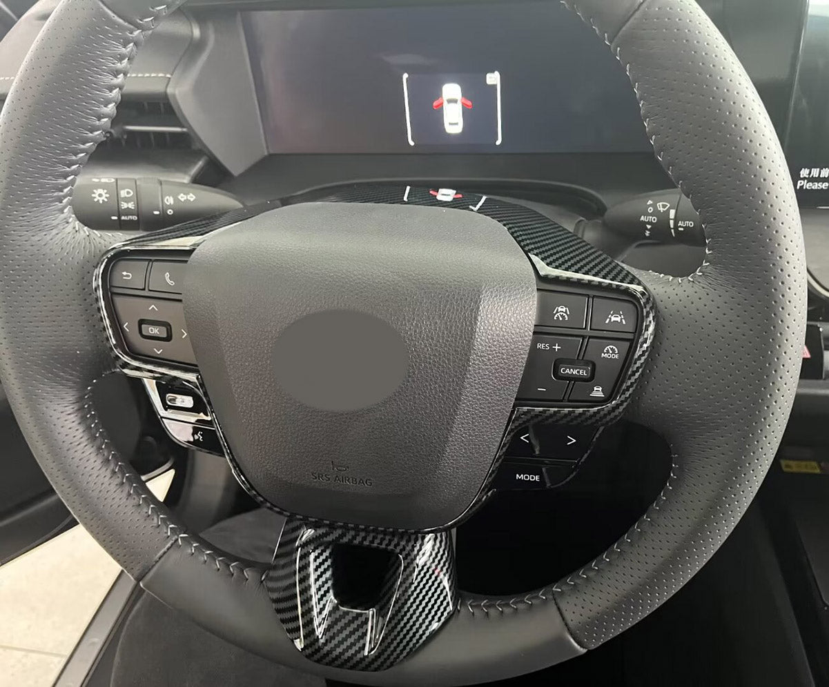 Fit for Toyota Camry 2024 2025 2026 Wheel Steering Trim Panel Cover Trims ABS Carbon Fiber Pattern