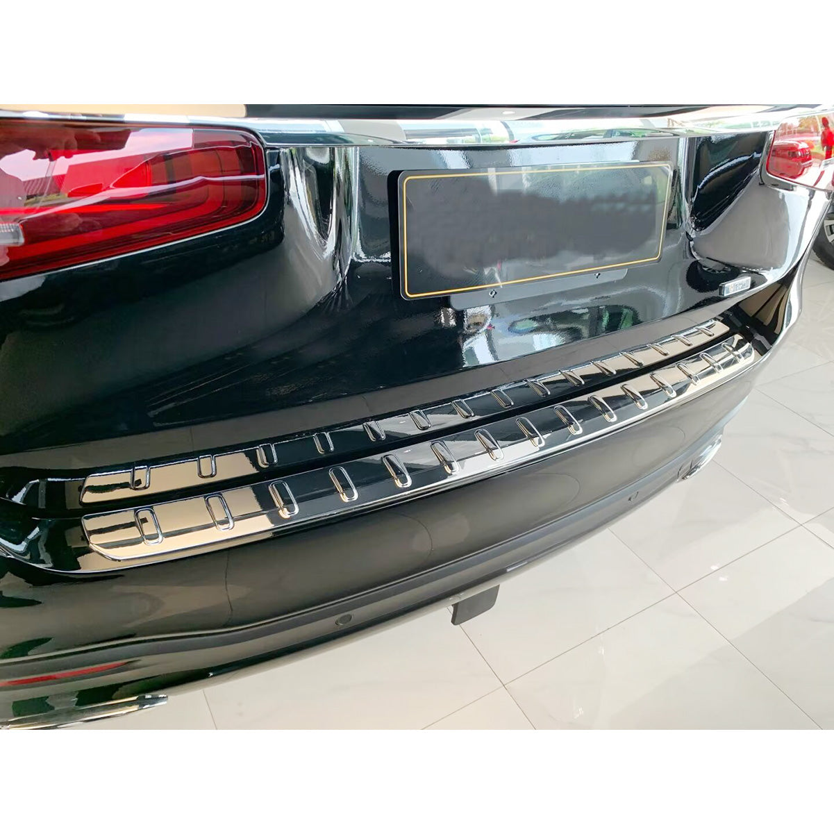 Fit for Benz GLS 450 2020 2021 2022 2023 2024 2025 Rear Bumper Sill Plate Guard Cover Trim Stainless Steel