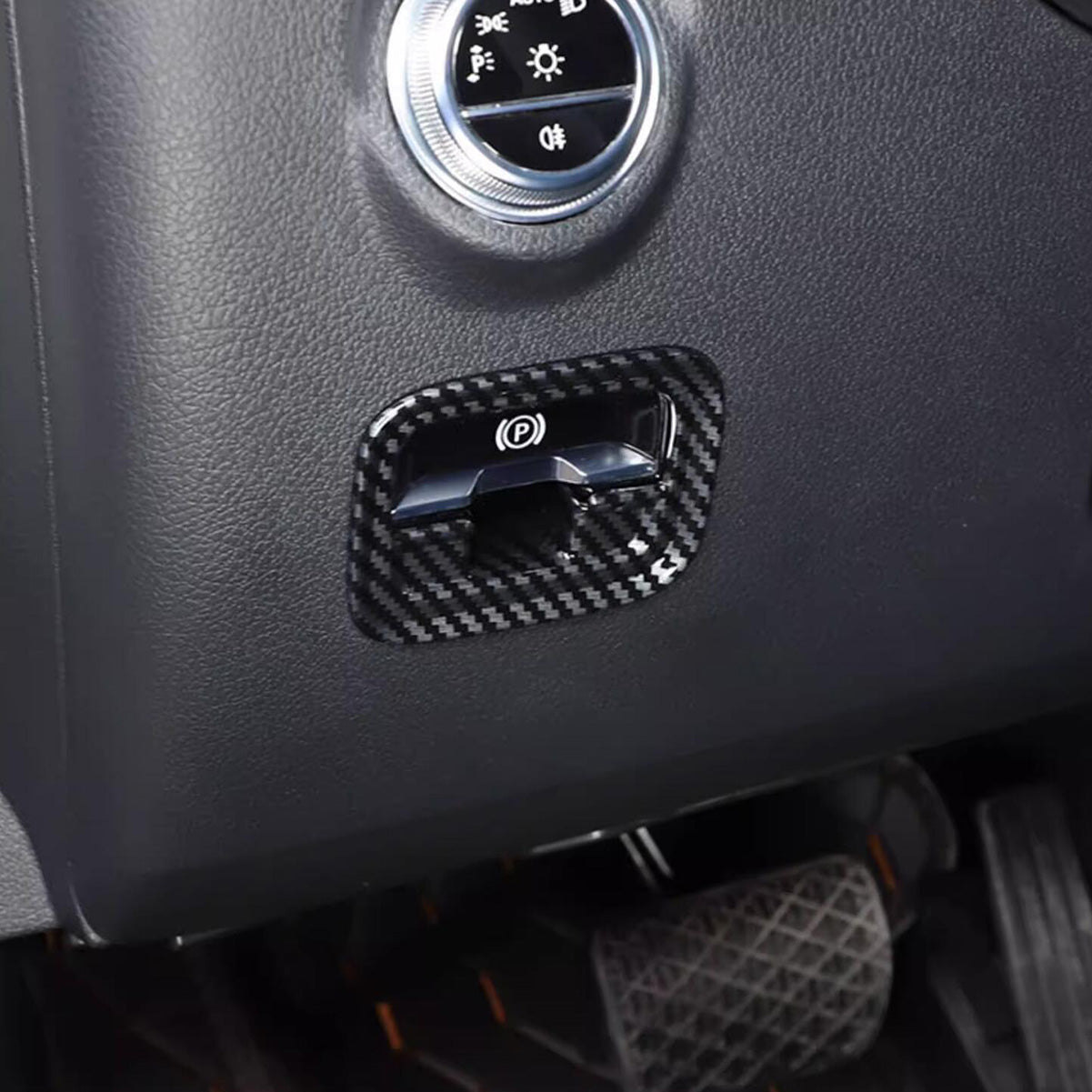 Fit for Mercedes-Benz New GLC GLC300 X254 2023 2024 2025 2026 Interior Center Console Electrical Parking Brake Cover Trim Carbon Fibe Pattern