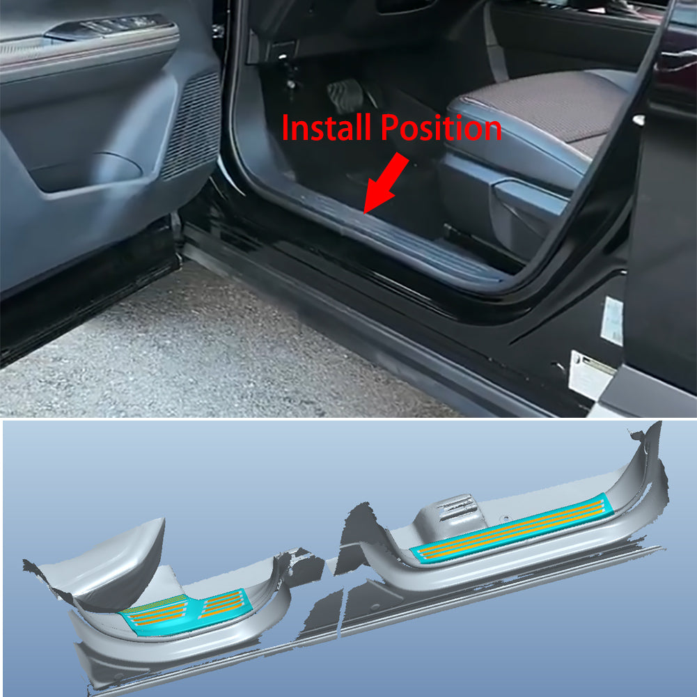 Fit for Nissan New Kicks 2025 Inside Door Sill Scuff Plate Guard Cover Trims Stainless Steel