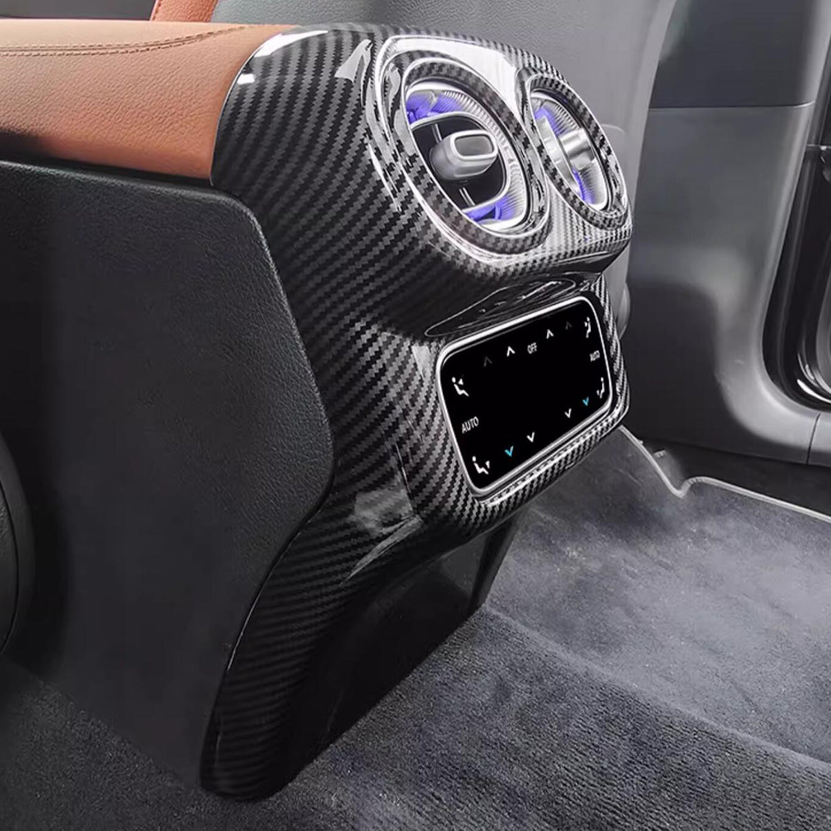 Fit for Mercedes-Benz New GLC GLC300 X254 2023 2024 2025 2026 Interior Rear Seat Air Condition Vent Outlet Cover Trim Carbon Fiber Pattern