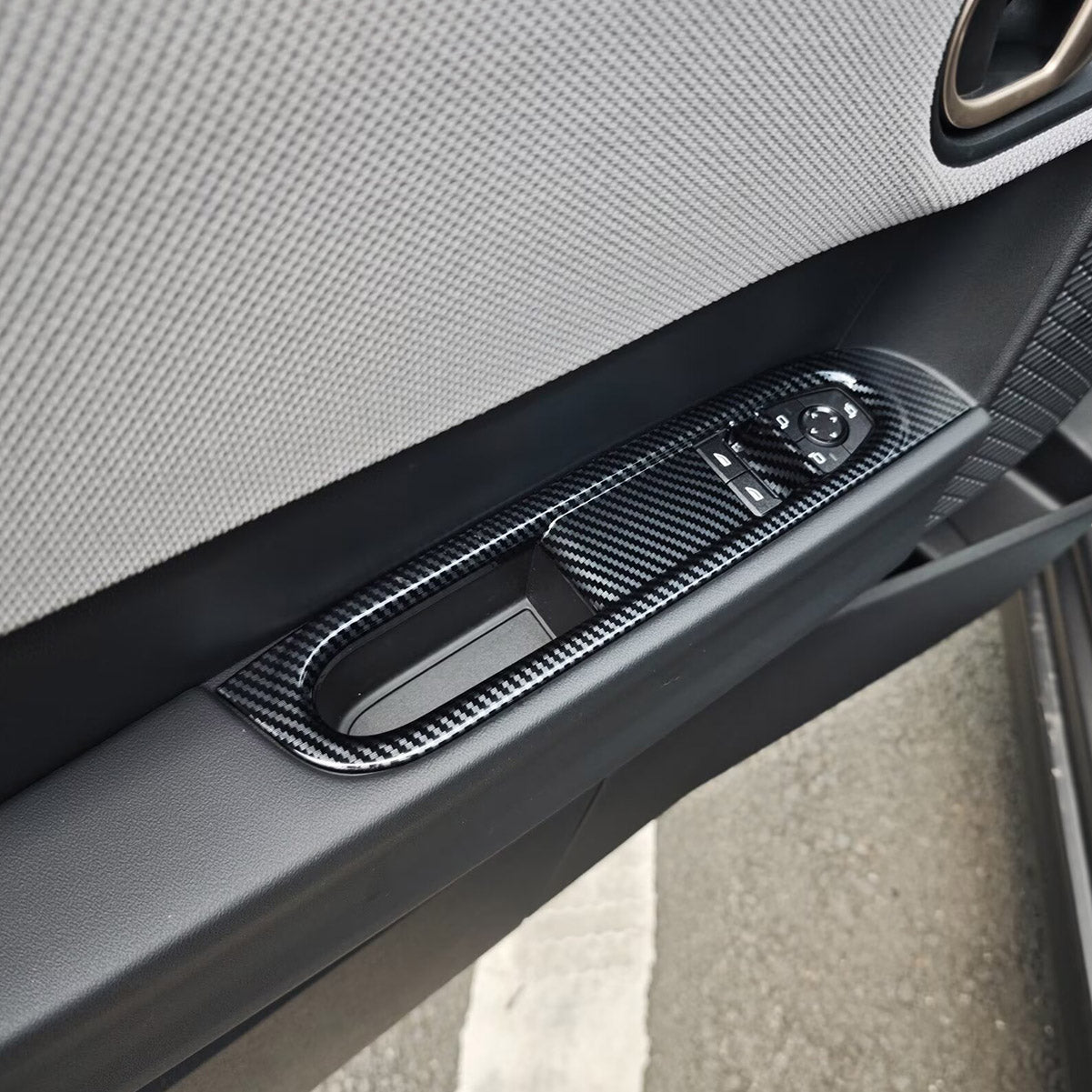 Fit for 2025 2026 New MINI Cooper/MINI Cooper S Interior Window Switch Plate Panel Cover Trims Carbon Fiber Pattern (for 2 Door Model)