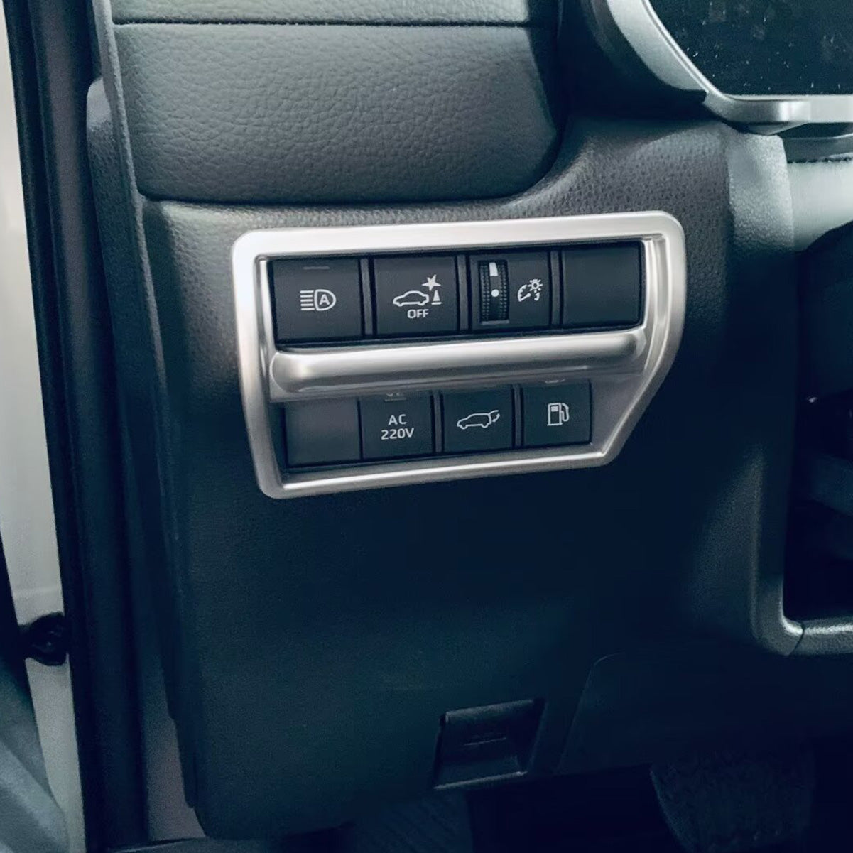 Fit for Toyota New Land Cruiser LC250 2024 2025 2026 Headlight Lamp Switch Control Odometer Button Cover Trims