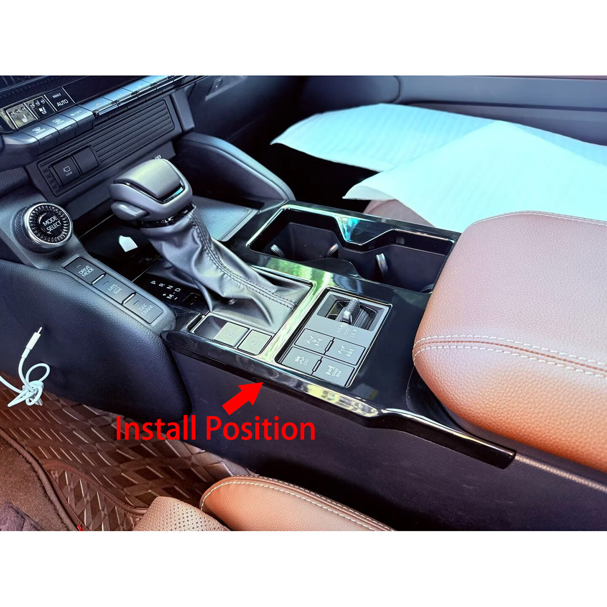 Fit for Toyota New Land Cruiser LC250 2024 2025 2026 Gear Shift Knob Console Panel Cover Trim