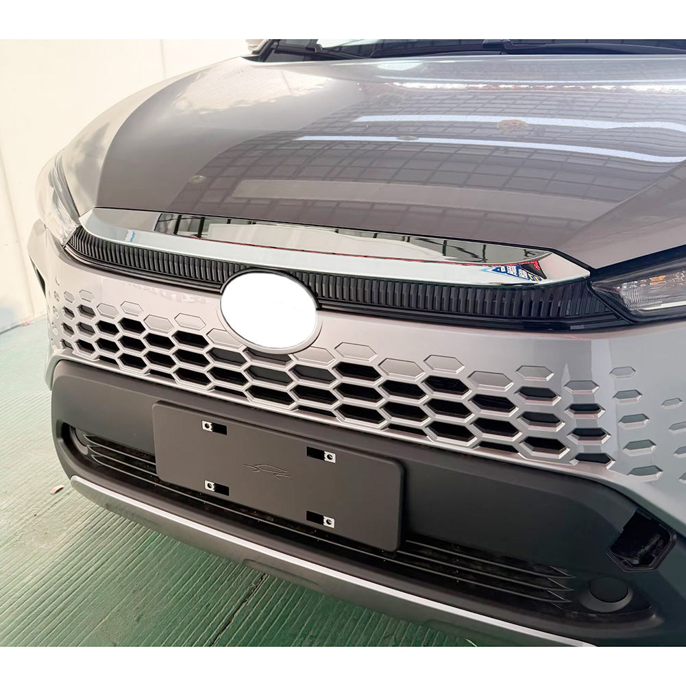 Fit for Toyota New Corolla Cross Hybrid 2025 2026 Chrome Front Hood Grill Cover Bonnet Trim