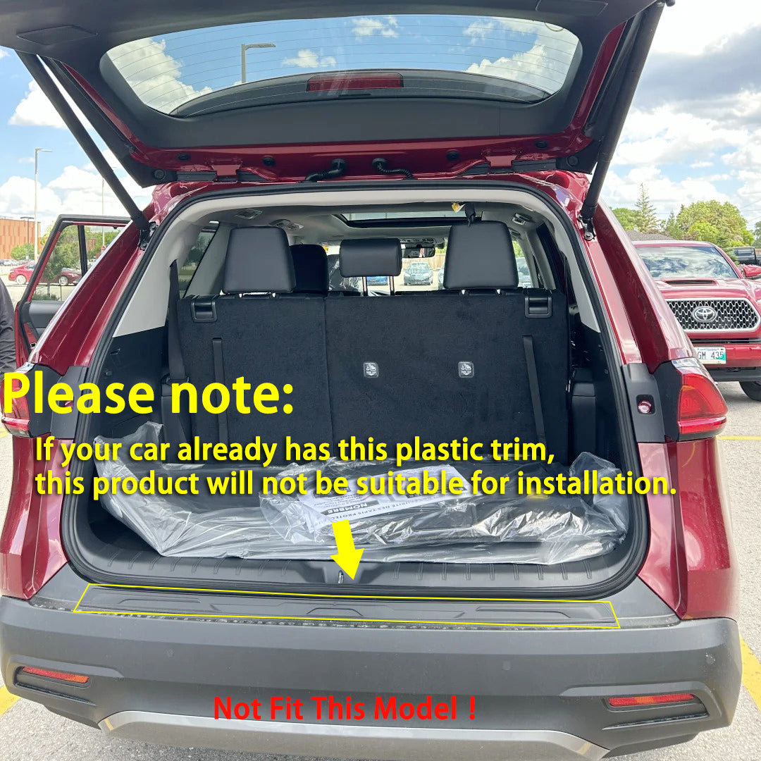 Fit for Toyota New Grand Highlander 2024 2025 2026 Rear Outside Bumper Sill Plate Guard Cover Trim Stainless Steel