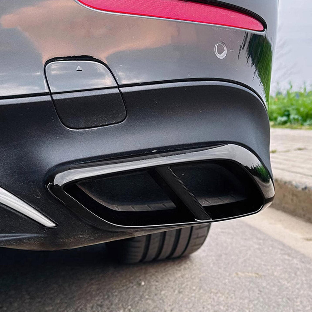 Fit for Mercedes-Benz E-Class W214 E200 E300 E450 2023 2024 2025 Exhaust Muffler Pipe Tip Modling Cover Trims