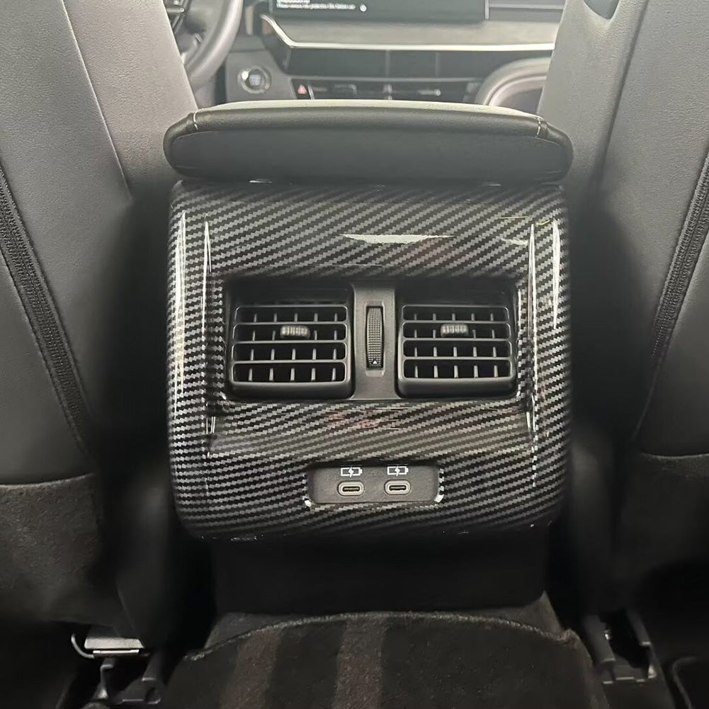 Fit for Toyota New Camry 2024 2025 2026 Interior Rear Seat Air Condition Vent Outlet Cover Trims Carbon Fiber Pattern