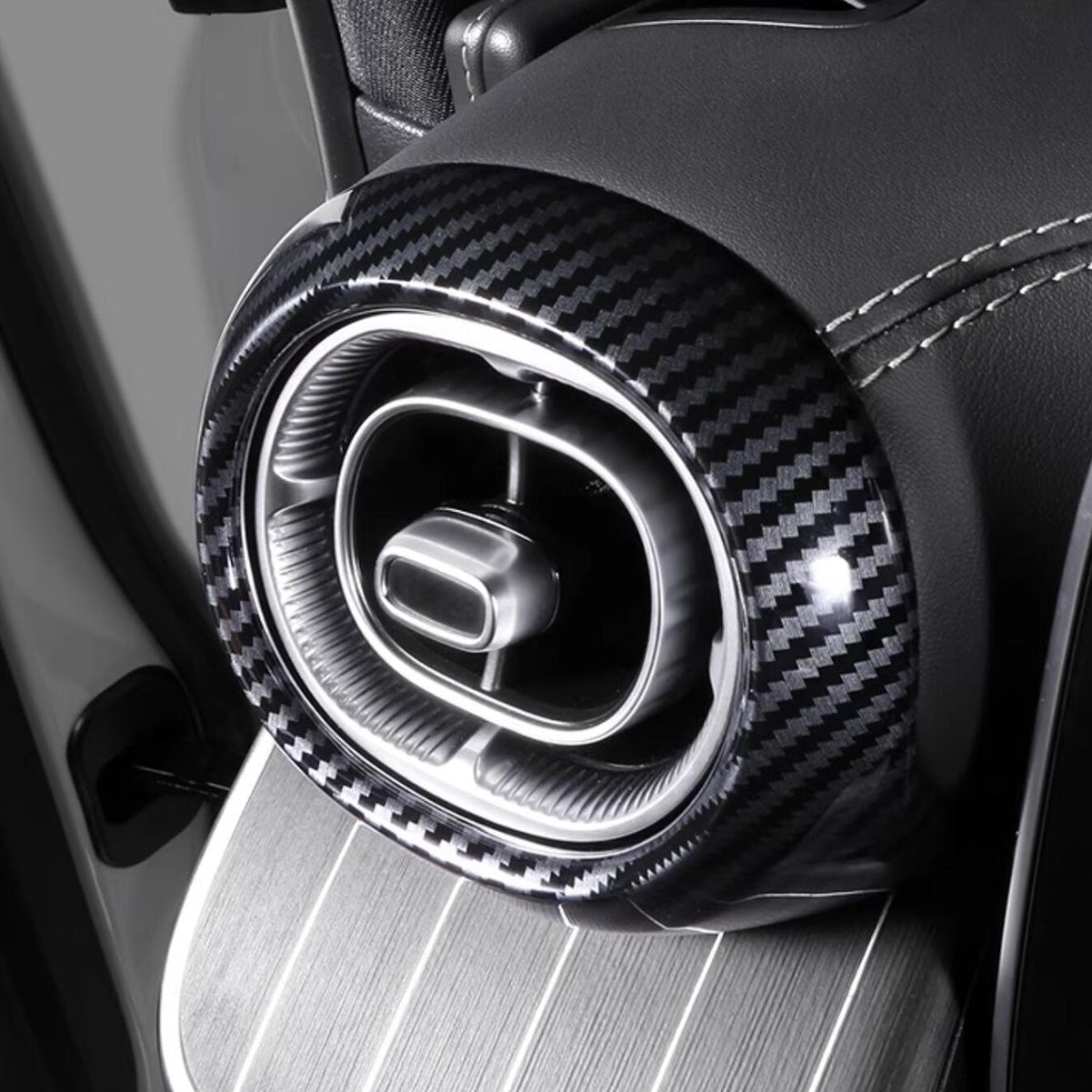 Fit for Mercedes-Benz New GLC GLC300 X254 2023 2024 2025 2026 Interior Front Air Condition Vent Outlet Cover Trims Carbon Fiber Pattern (Front Side)