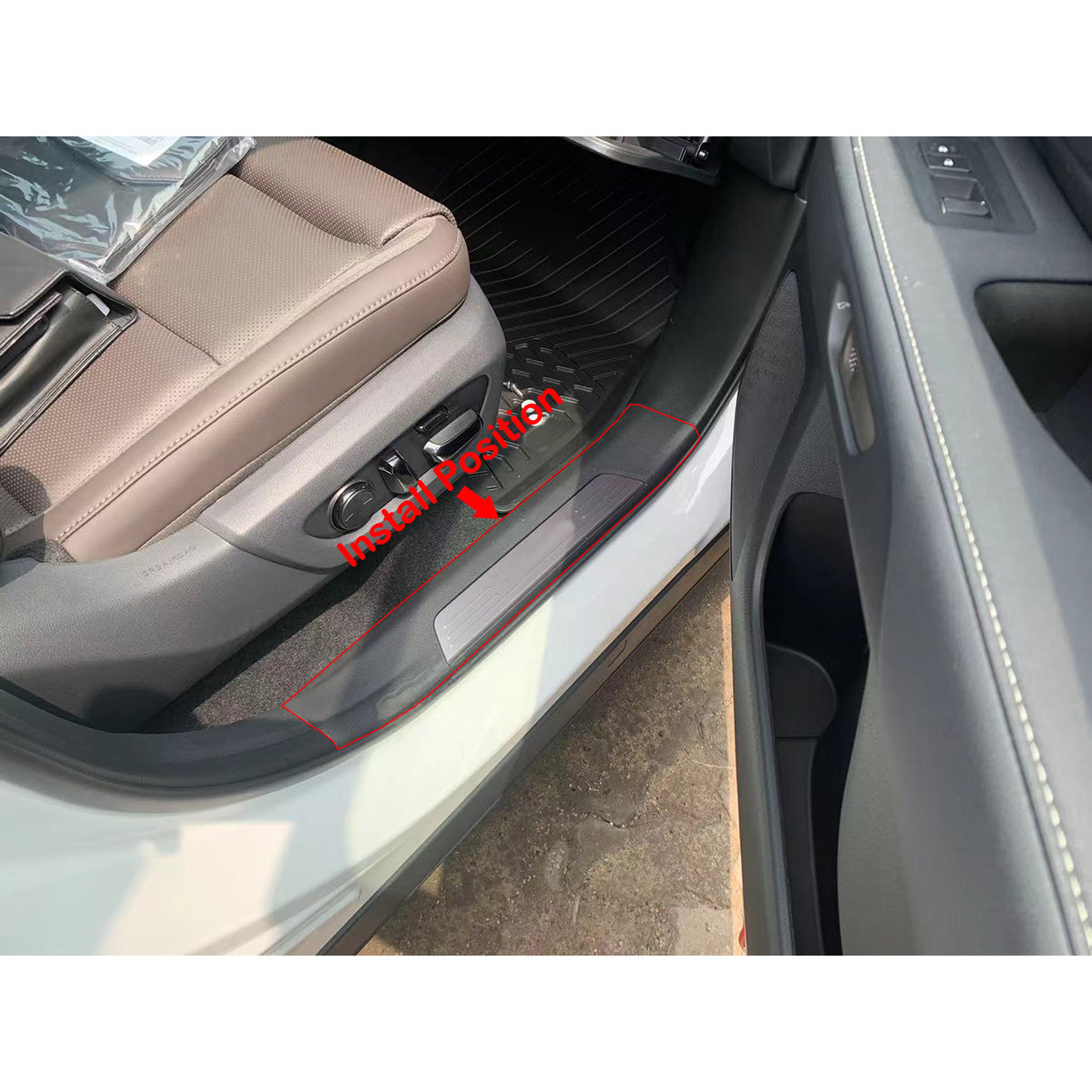 Fit for Toyota Grand Highlander/Lexus TX TX350/500h/550h+ 2024 2025 2026 Inside Door Sill Scuff Plate Guard Cover Trim Stainless Steel