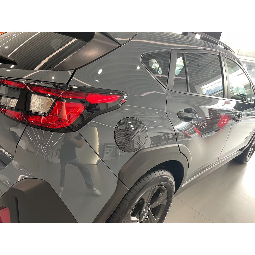 Fit for Subaru Crosstrek 2024 Fuel Gas Tank Cap Cover Trim Carbon Fiber Pattern