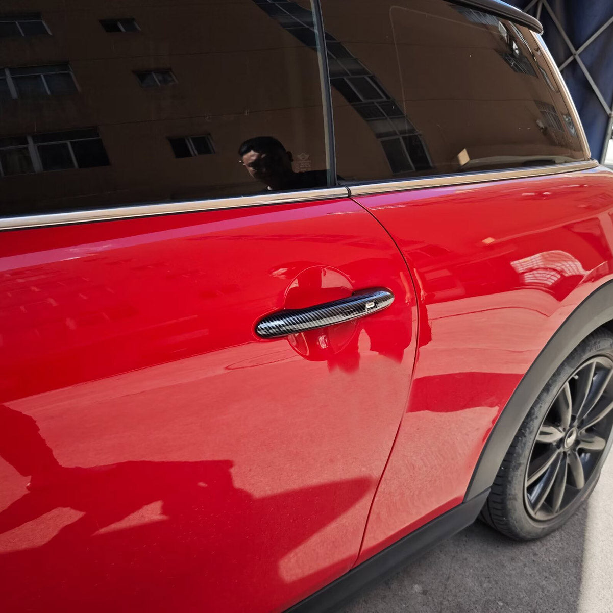 Fit for 2025 2026 New MINI Cooper/MINI Cooper S Door Handle Cover Trims Carbon Fiber Black (for 2 Door Model)