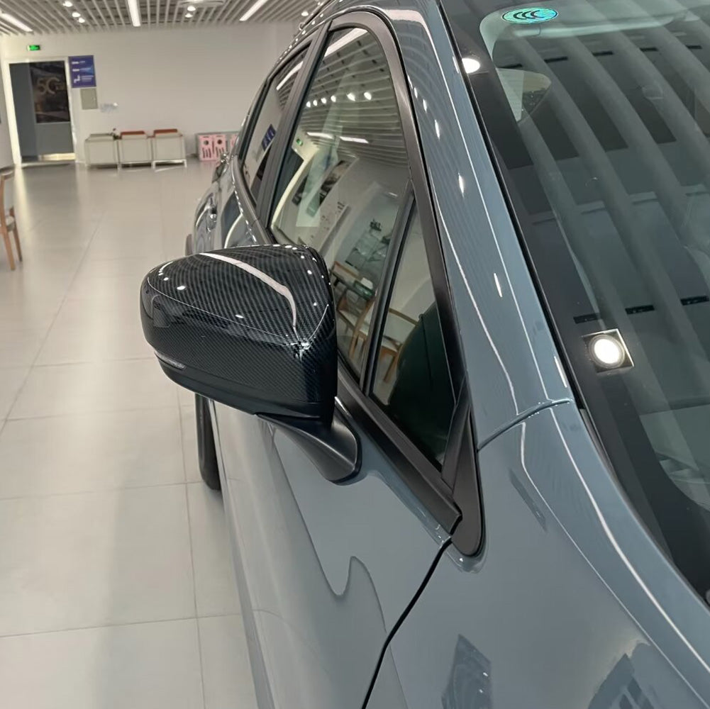 Fit for Subaru Crosstrek 2024 Rear View Mirror Guard Cover Trims Carbon Fiber Pattern