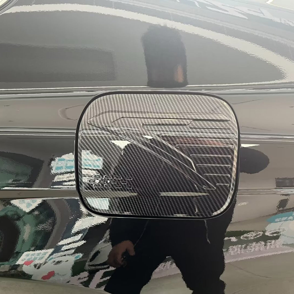 Fit for Toyota New Camry 2024 2025 2026 Fuel Gas Tank Cap Cover Trim Carbon Fiber Pattern