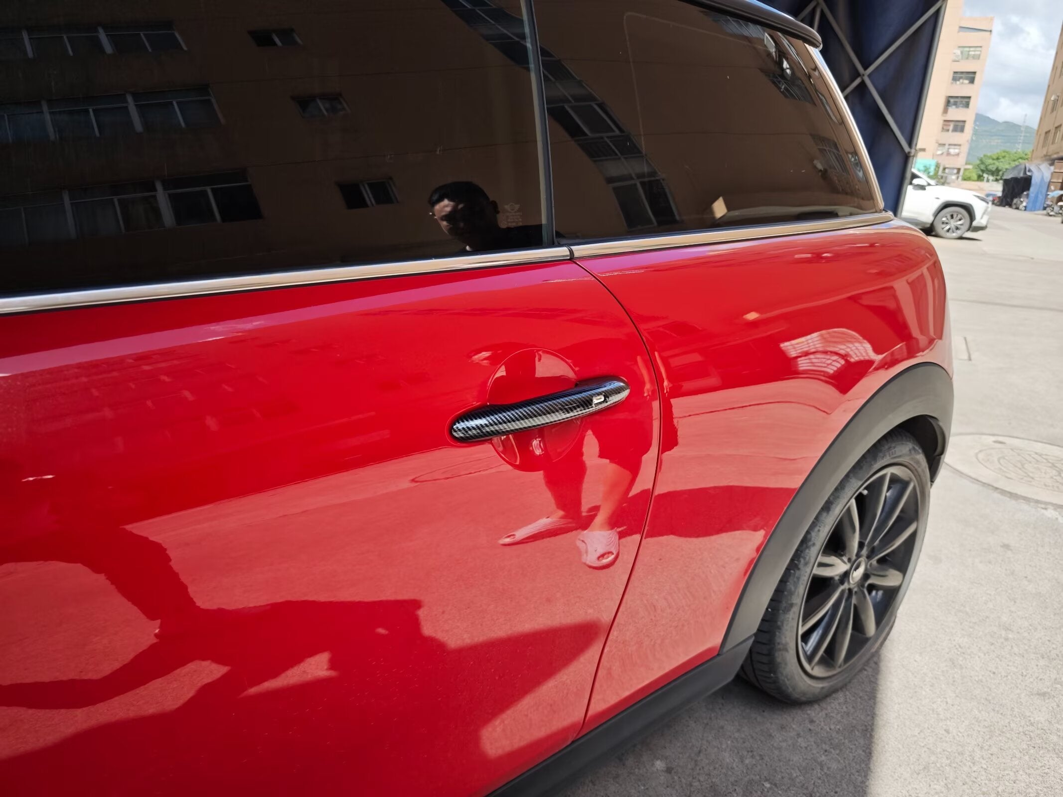 Fit for 2025 2026 New MINI Cooper/MINI Cooper S Door Handle Cover Trims Carbon Fiber Black (for 4 Door Model)