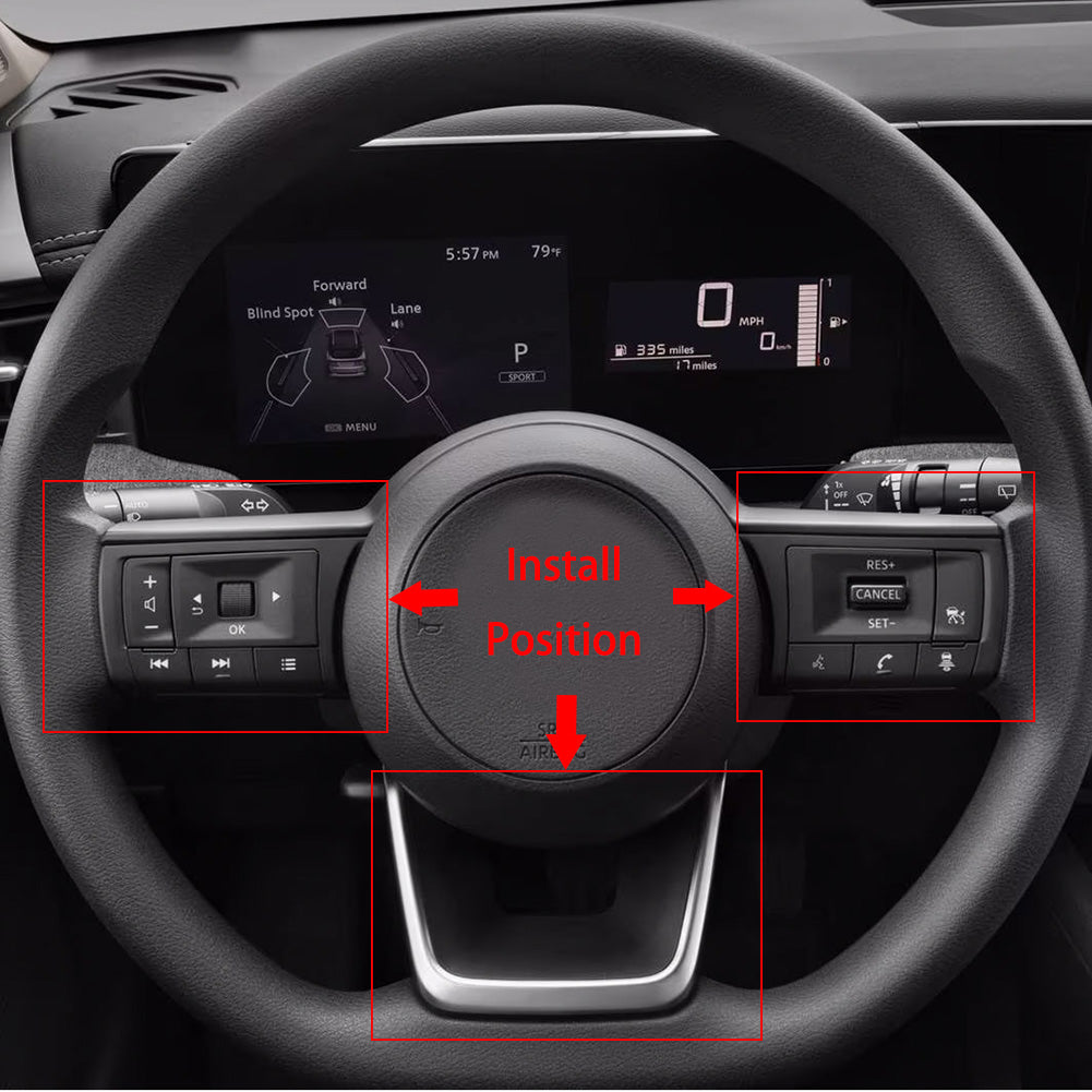 Fit for Nissan New Kicks 2025 2026 Wheel Steering Trim Panel Cover Trims