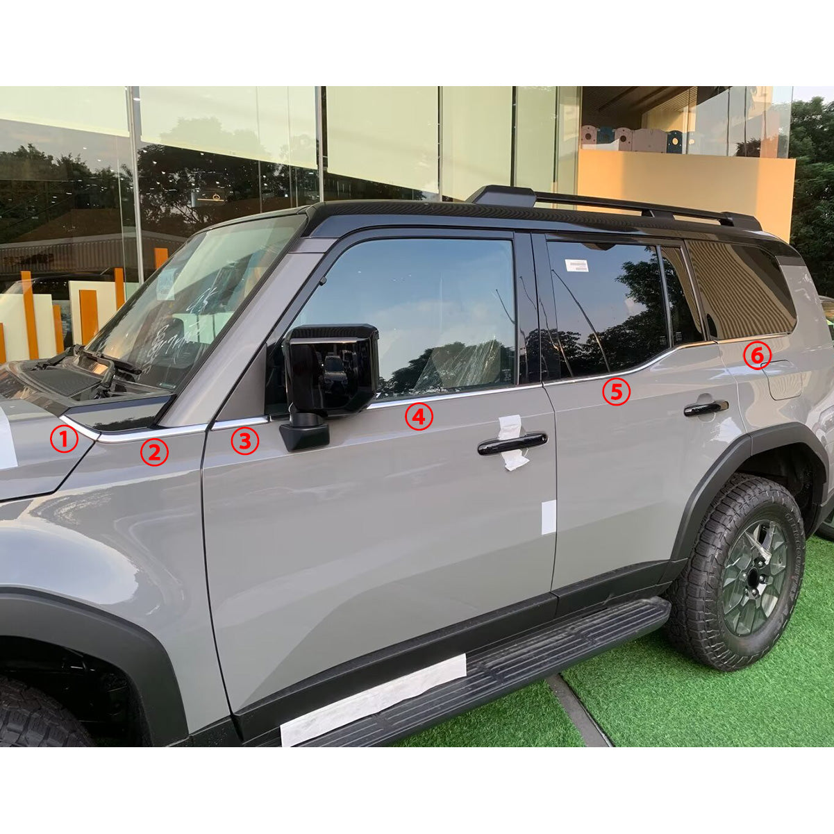 Lexus New GX 550 GX550 2024 2025 Lower Windows Frame Sill Molding Cover Trims Stainless Steel