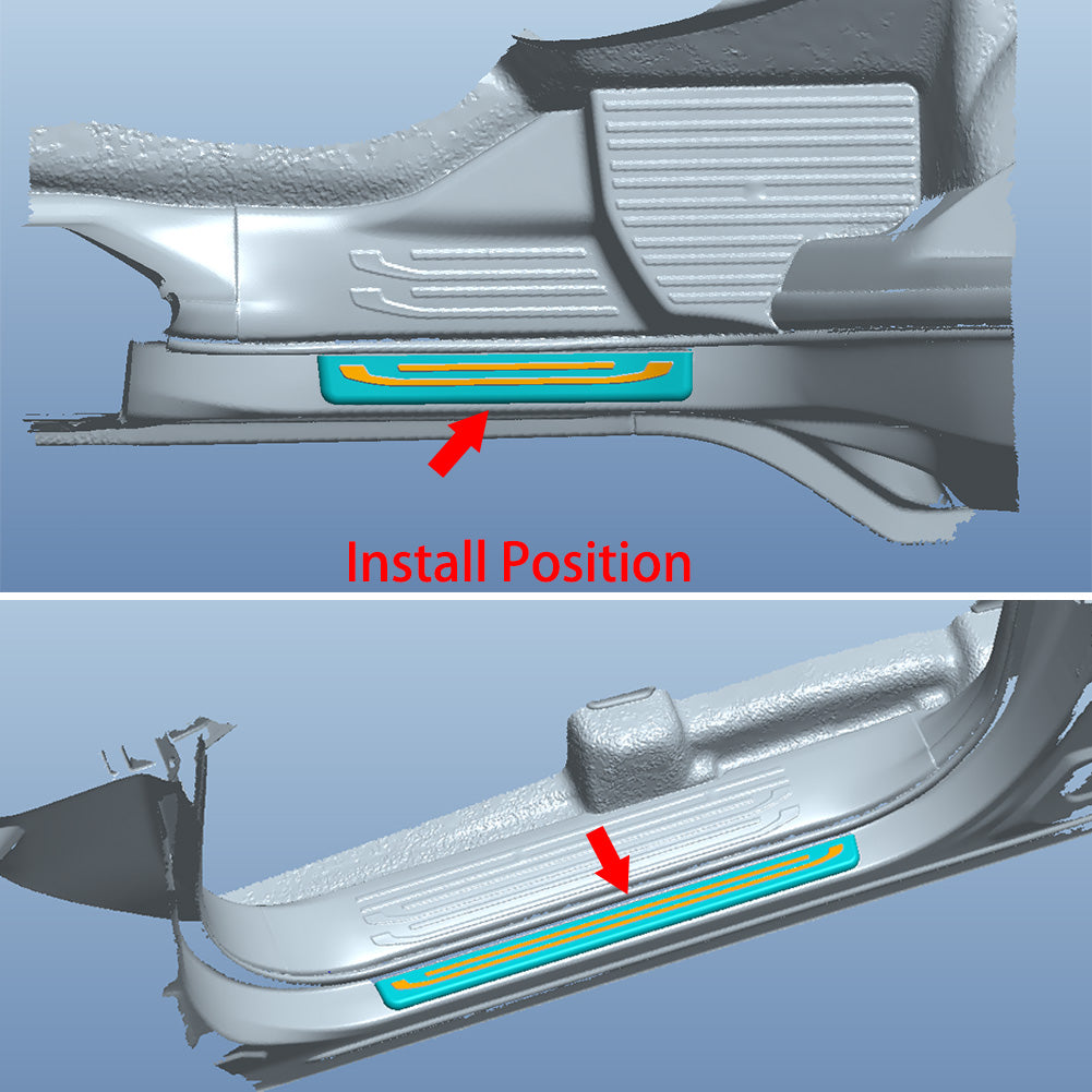 Fit for Toyota 4Runner 2025 2026 Outside Door Sill Scuff Plate Guard Cover Trims Stainless Steel