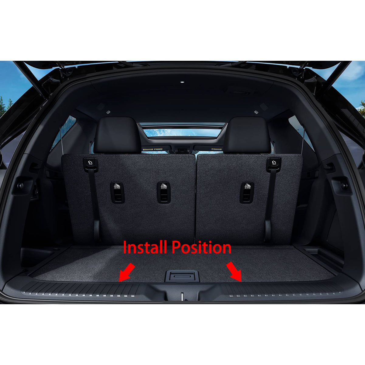 Fit for Honda New Pilot 2025 Rear Inside Bumper Sill Plate Guard Cover Trim Stainless Steel