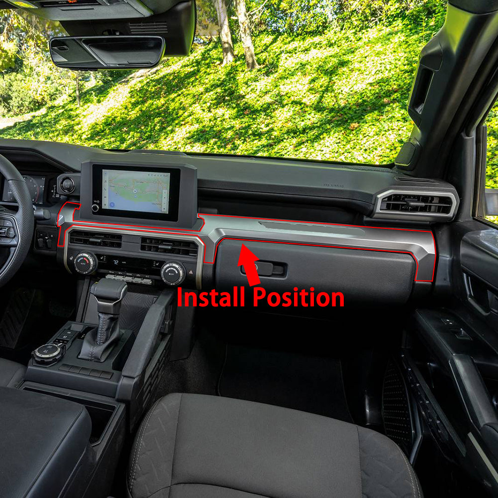 Fit for Toyota New Tacoma 2024 2025 Center Console Dashboard Moulding Trim